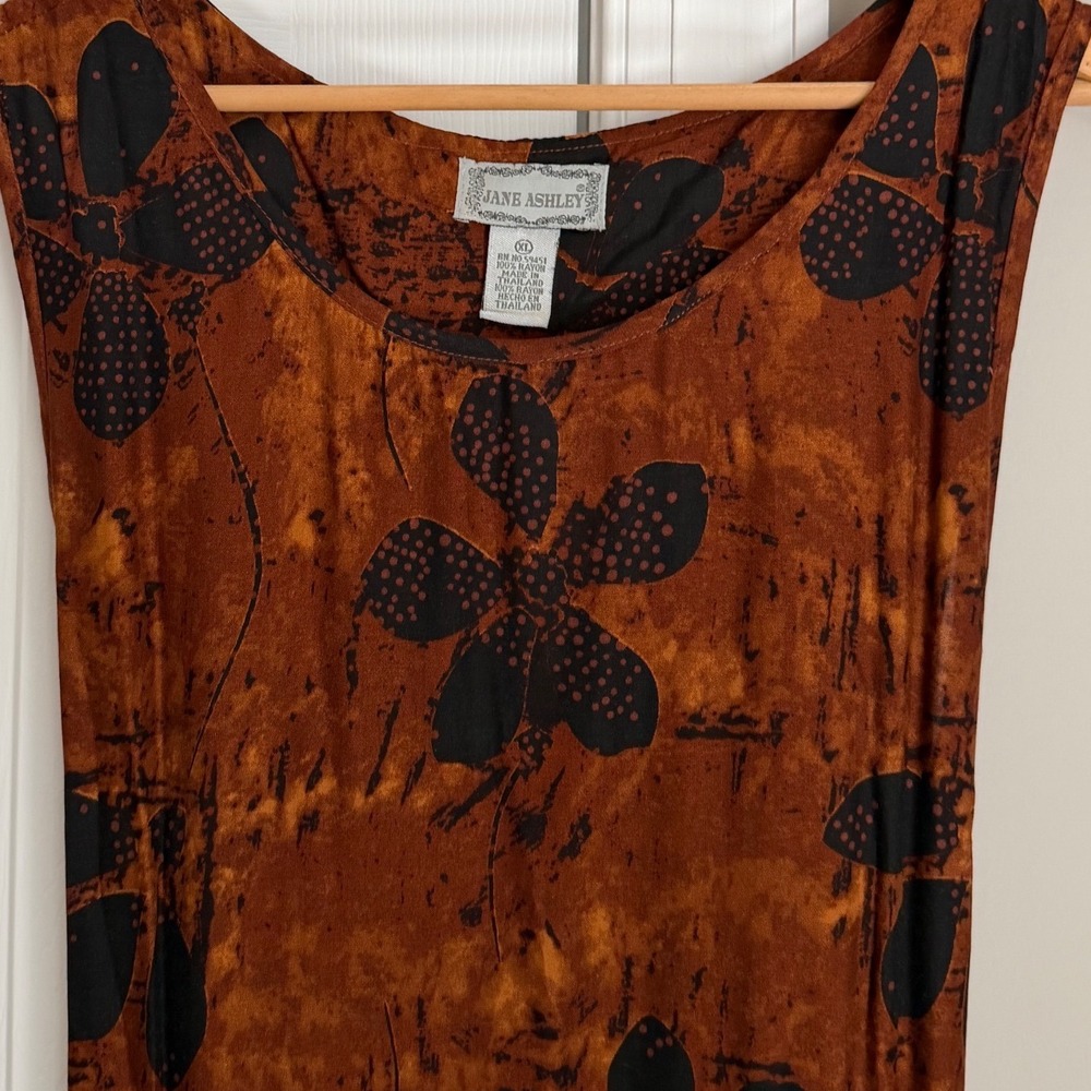 Vintage Jane Ashley Boho Maxi Dress Medium Cottagecore Earthy Festival Retro - Picture 6 of 10